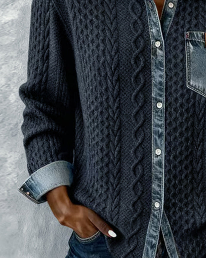 Kabira | Shirt with Denim Patchwork