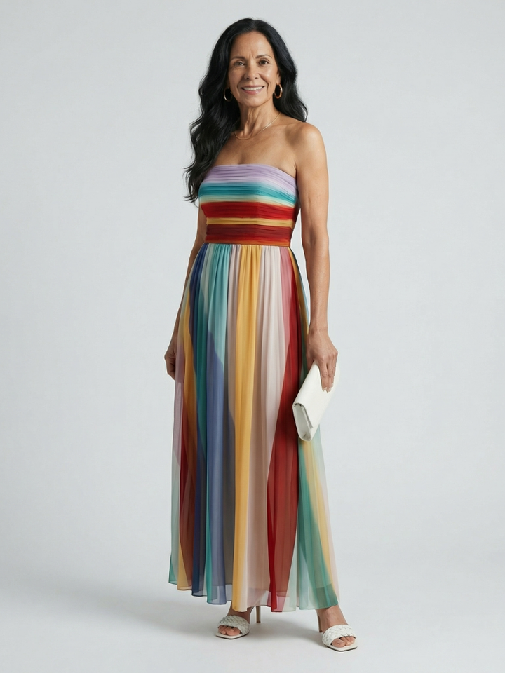 Tricia | Light Stripe Maxi Dress