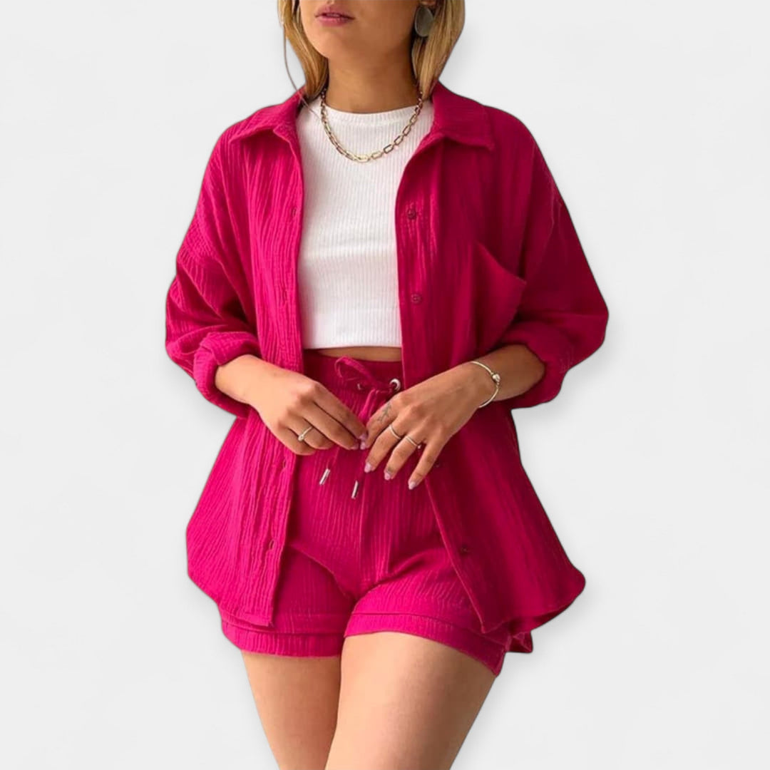 Promise | Color Summer Outfit - Top and Shorts