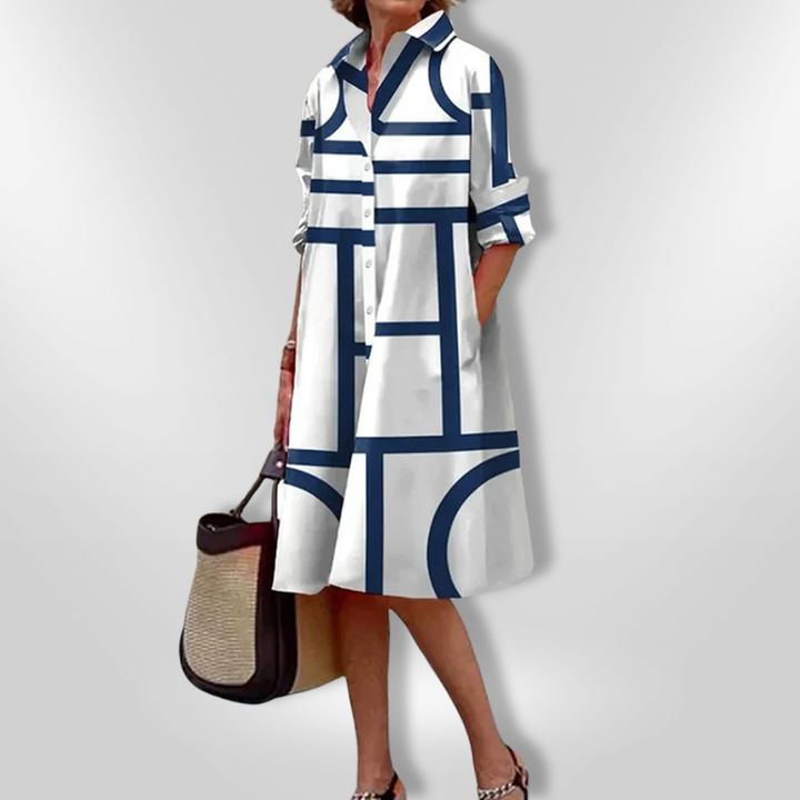 Maia | Geometric Midi Dress