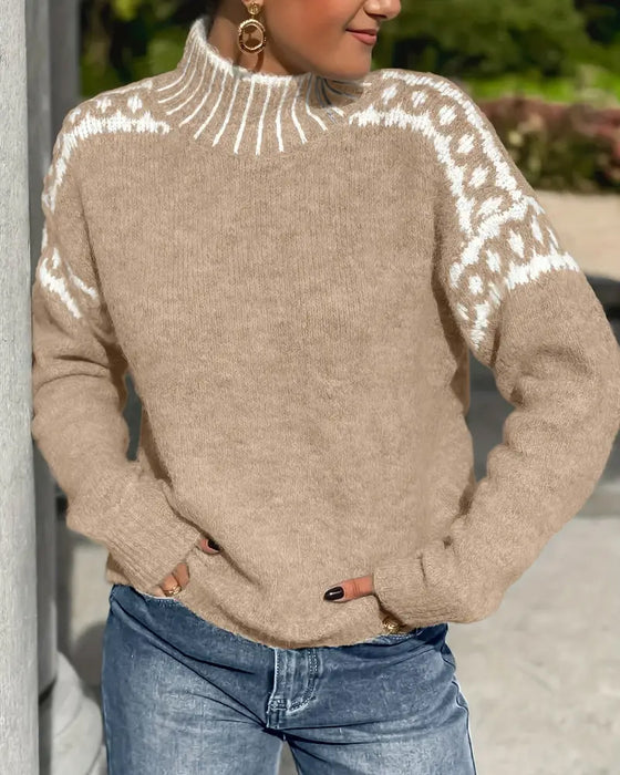 Jessica – Nordic Knit Turtleneck Sweater