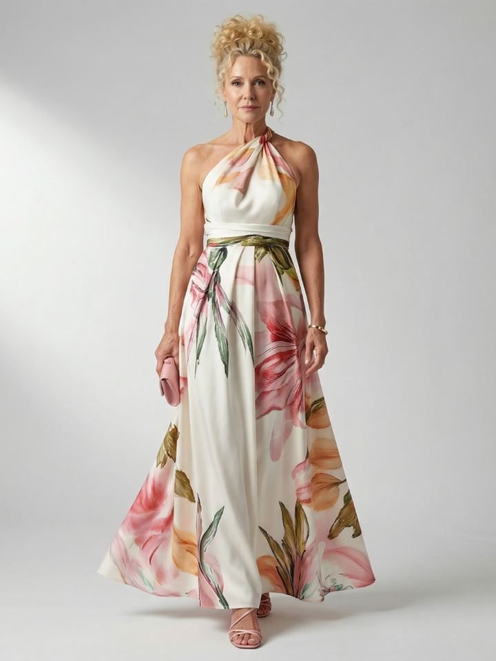 Amelia | Light Floral Maxi Dress