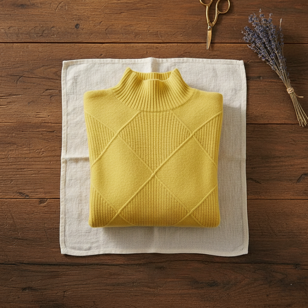Janelle – Diamond Knit Mock Neck Sweater