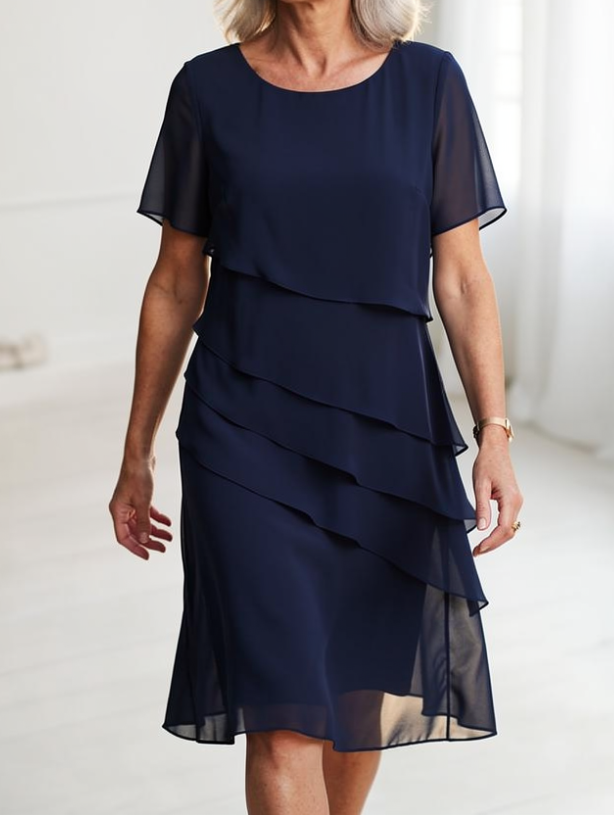 Elyssa | Elegant Comfort Ruffle Dress