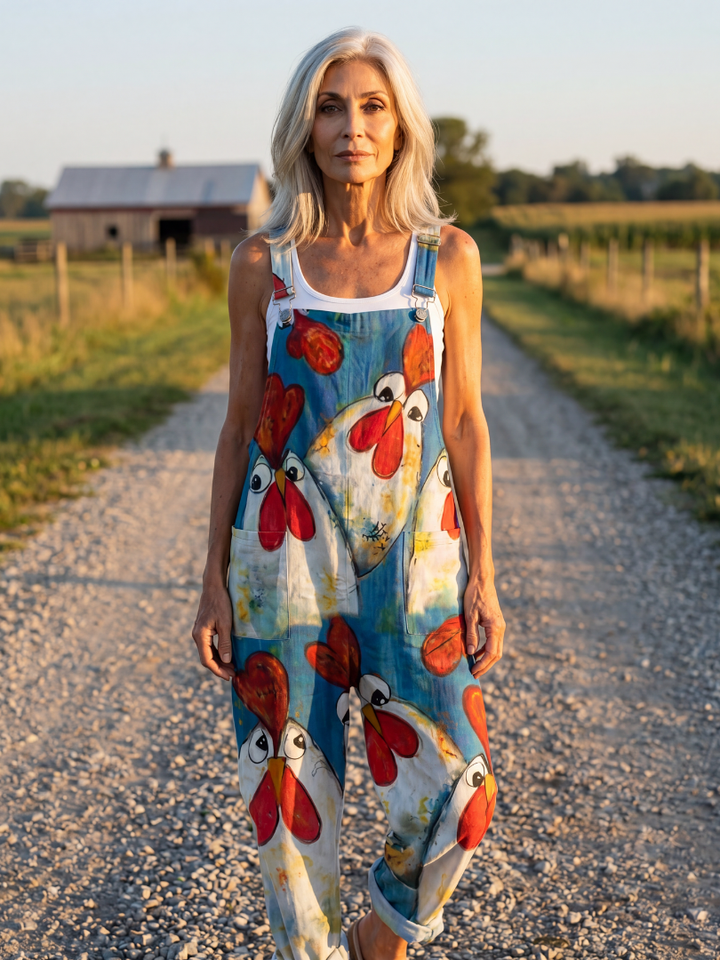 Natalie | Playful Motif Jumpsuit