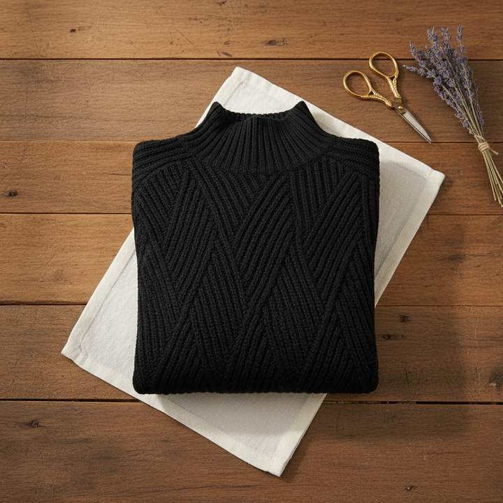 Emily – Chunky Knit Turtleneck Sweater