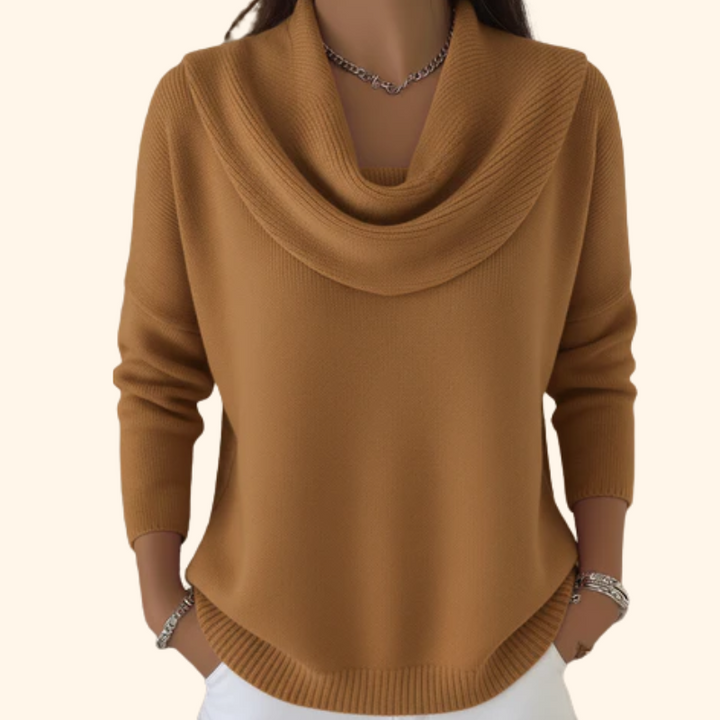 Melinda – Cowl Neck Knit Sweater
