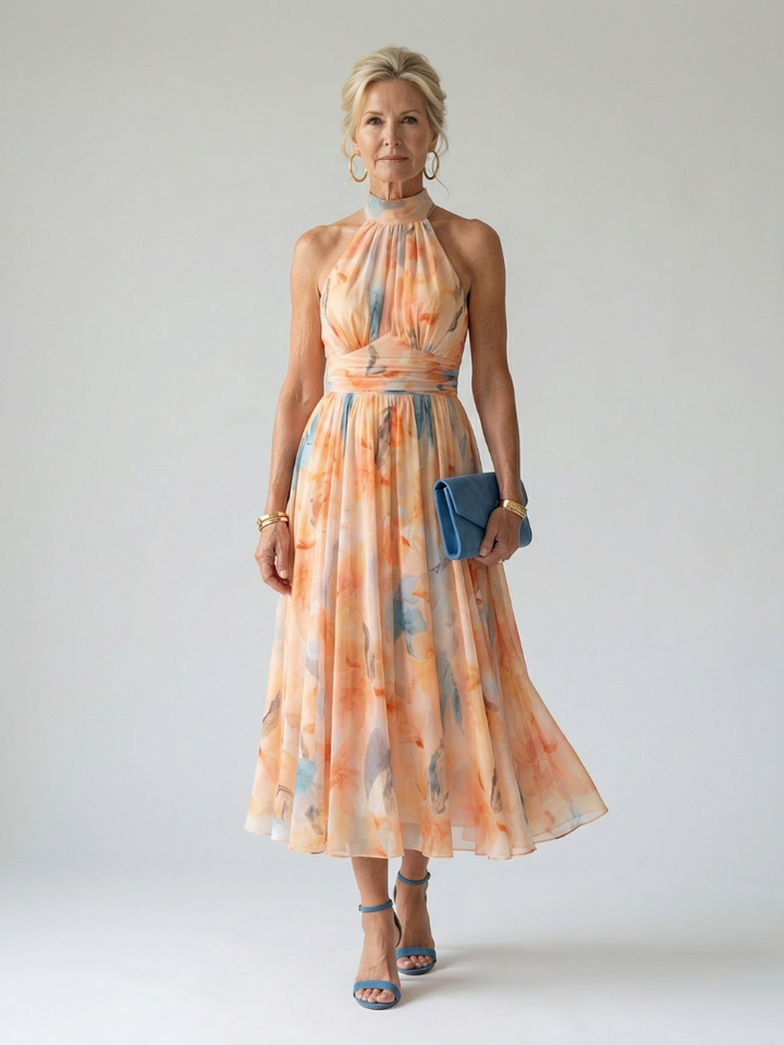 Emily | Soft Halter Midi Dress