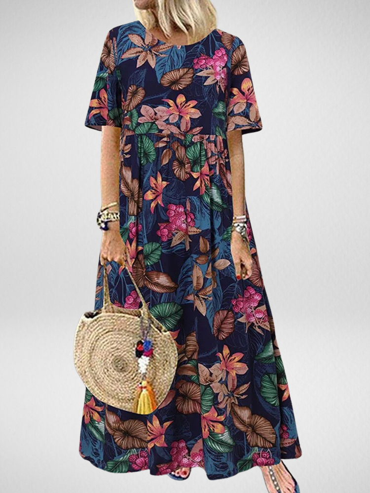 Saira | Boho Floral Maxi Dress