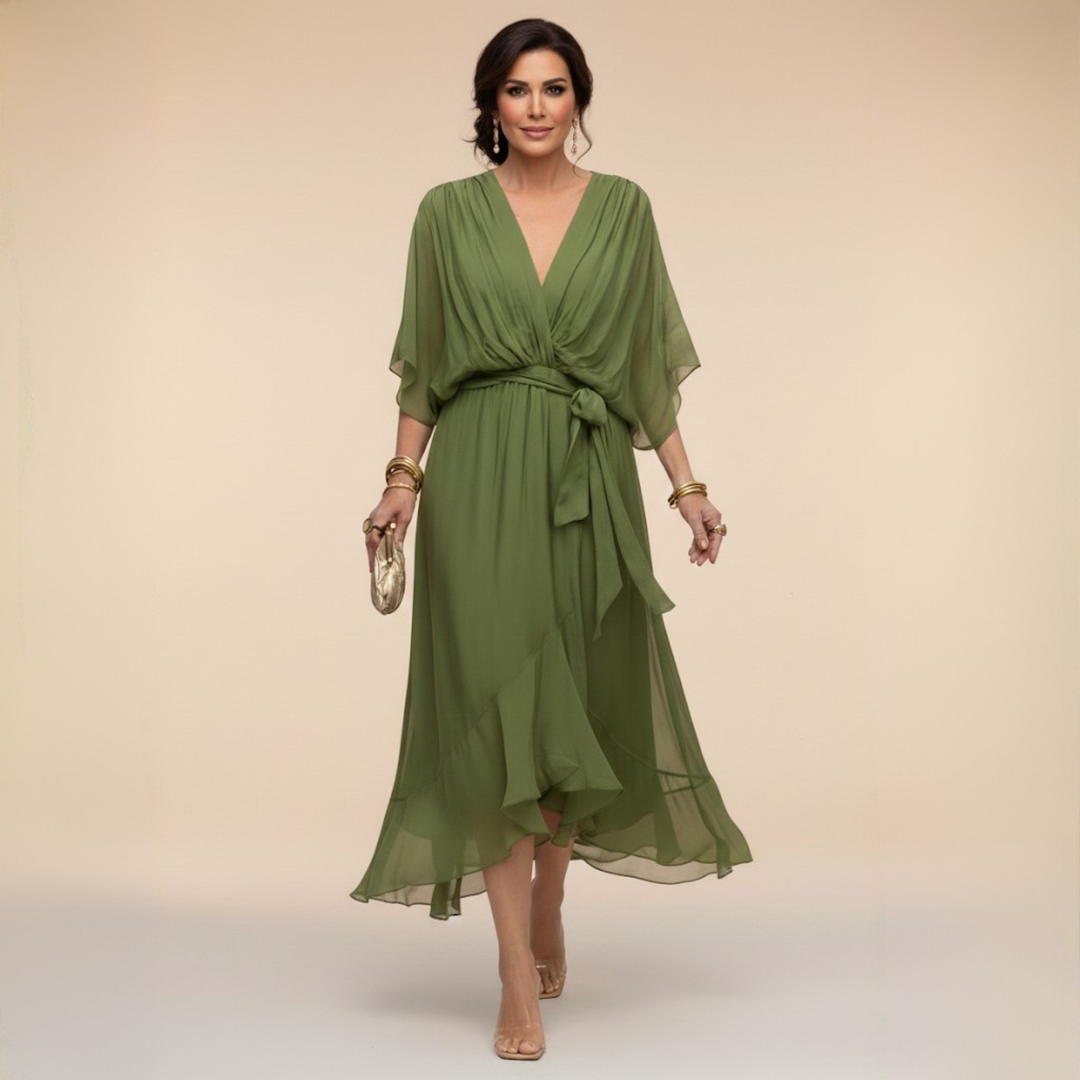 Kendyl | Sandra Chiffon V-Neck Dress