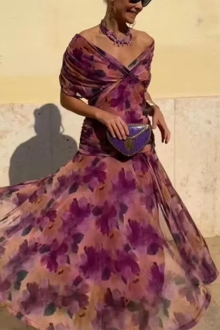 Iryna | Elegant Maxi Dress with V-Neck