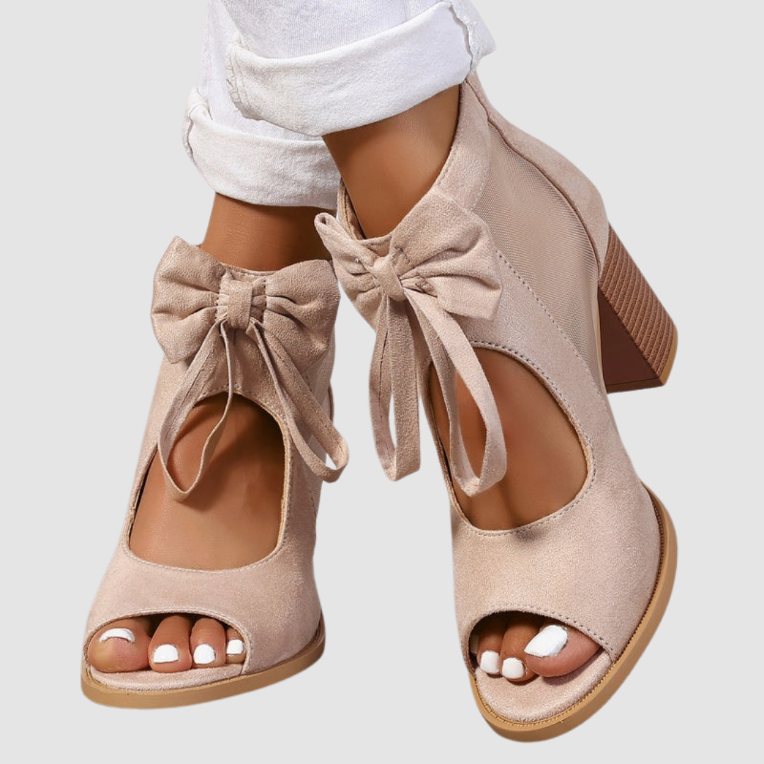 Nira | Bow Charm Orthopedic Heels