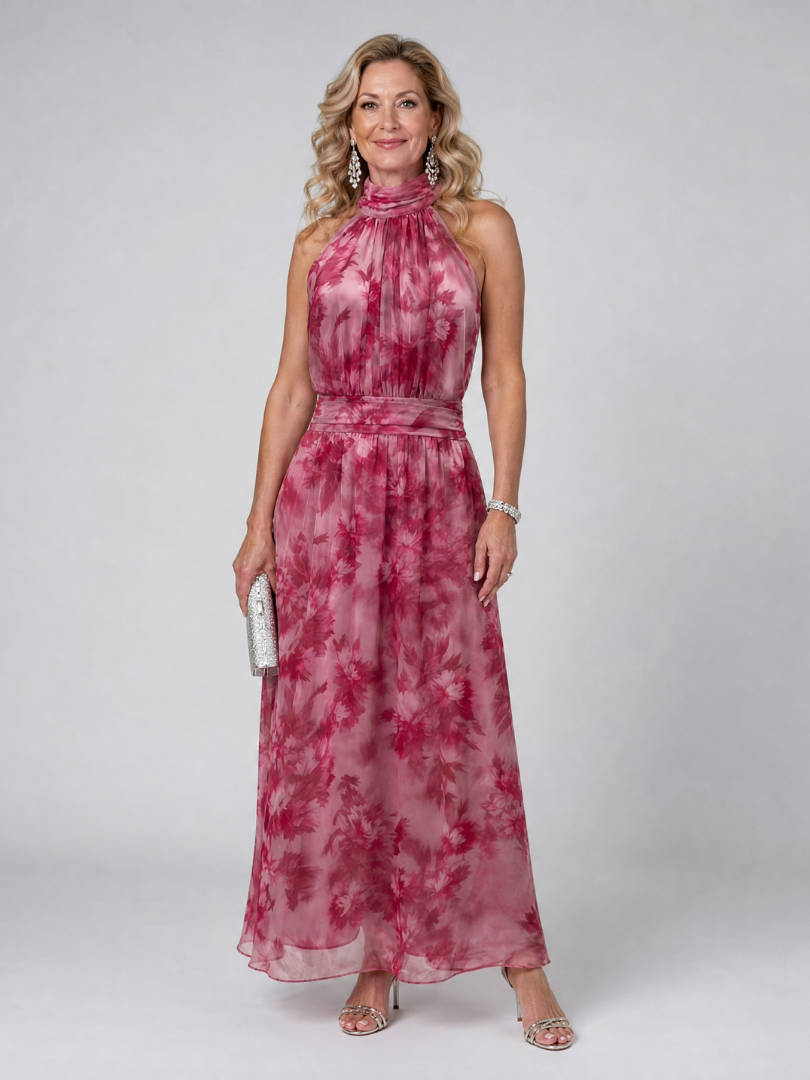 Nora | Soft Halter Neck Midi Dress