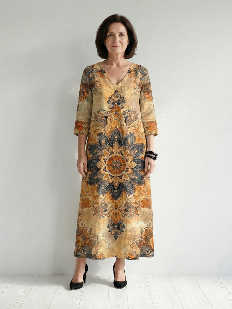 Nasrin | Gentle Floral Midi Dress