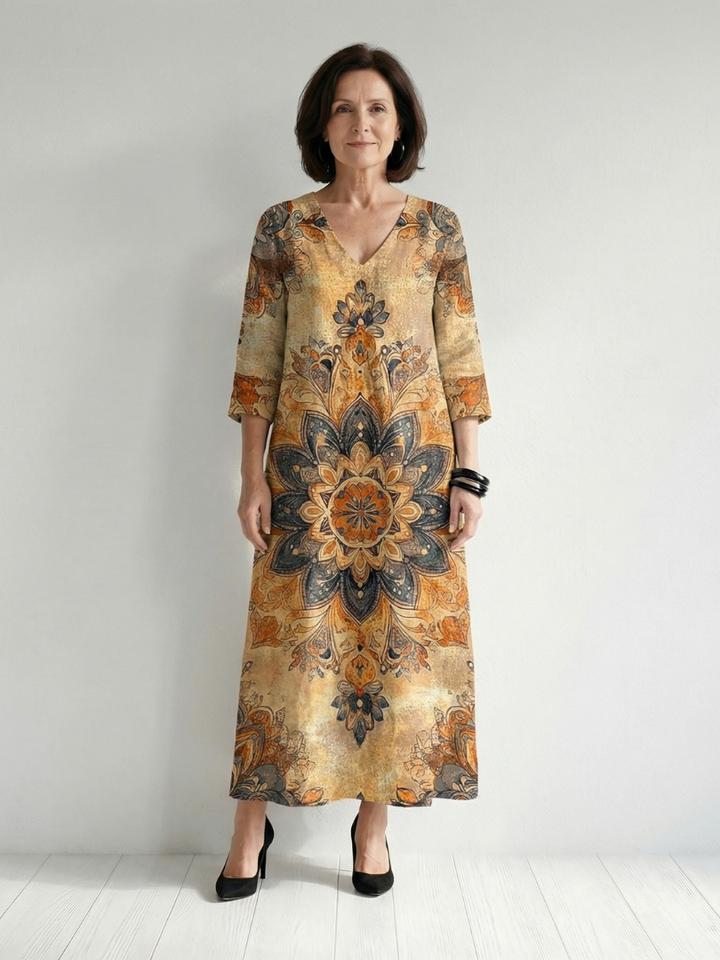 Nasrin | Gentle Floral Midi Dress