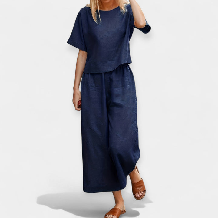 Seren | Breezy Short Sleeve Pantsuit