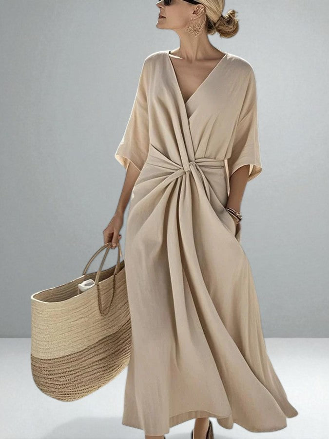 Lilou | Elegant Twist Maxi Dress