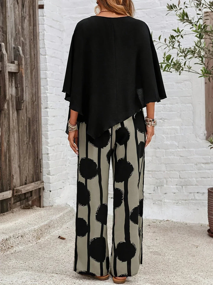 Vanessa – Relaxed Batwing Top and Wide-Leg Set