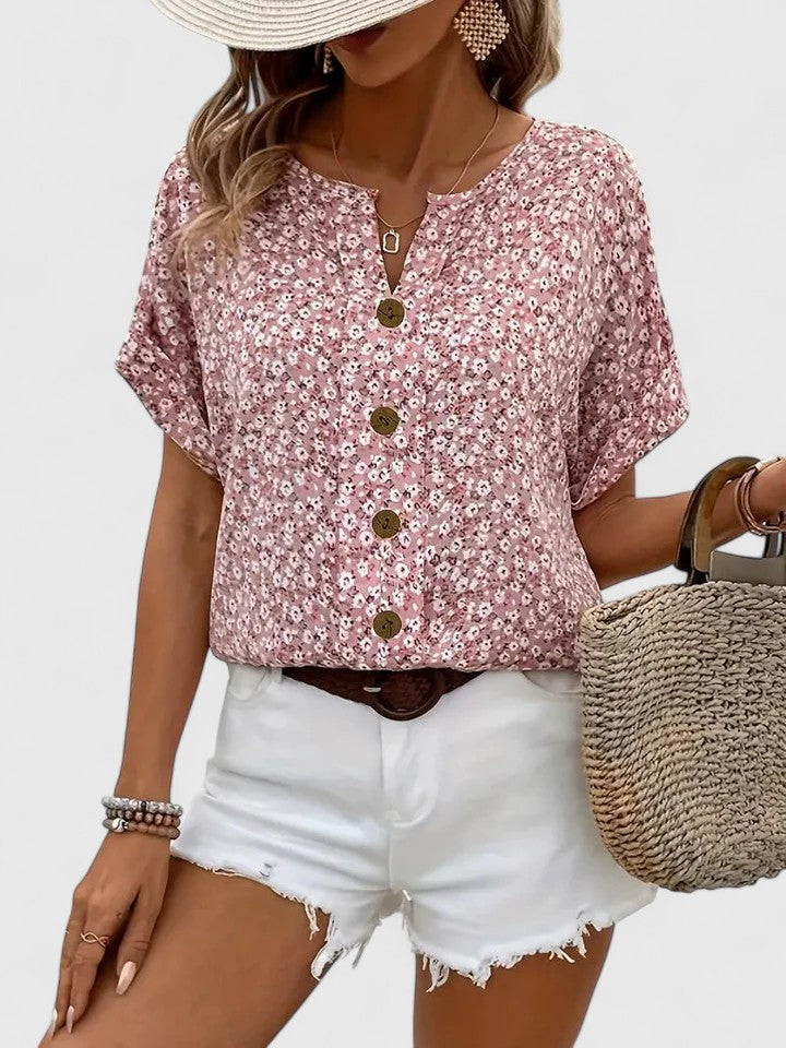 Louanne | Elegant Floral Summer Top