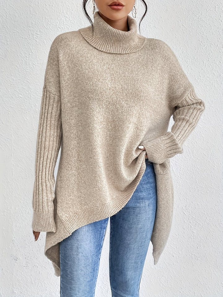 Karen – Oversized Turtleneck Knit Sweater