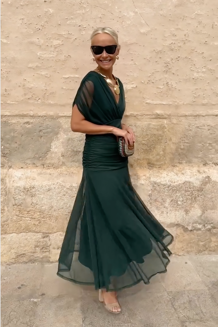 Iryna | Elegant Maxi Dress with V-Neck