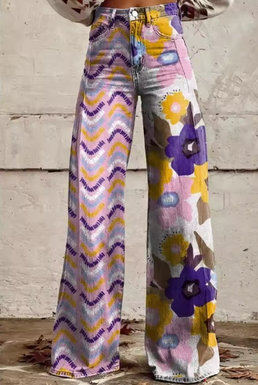 Gillian | Boho Flower Pants