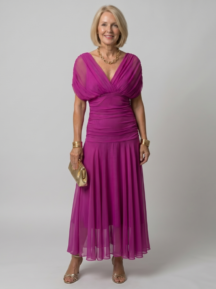 Ava | Off-Shoulder Flow Midi Dress