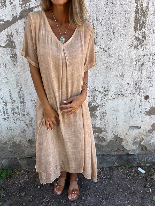 Sheba | Loose V-Neck Dress