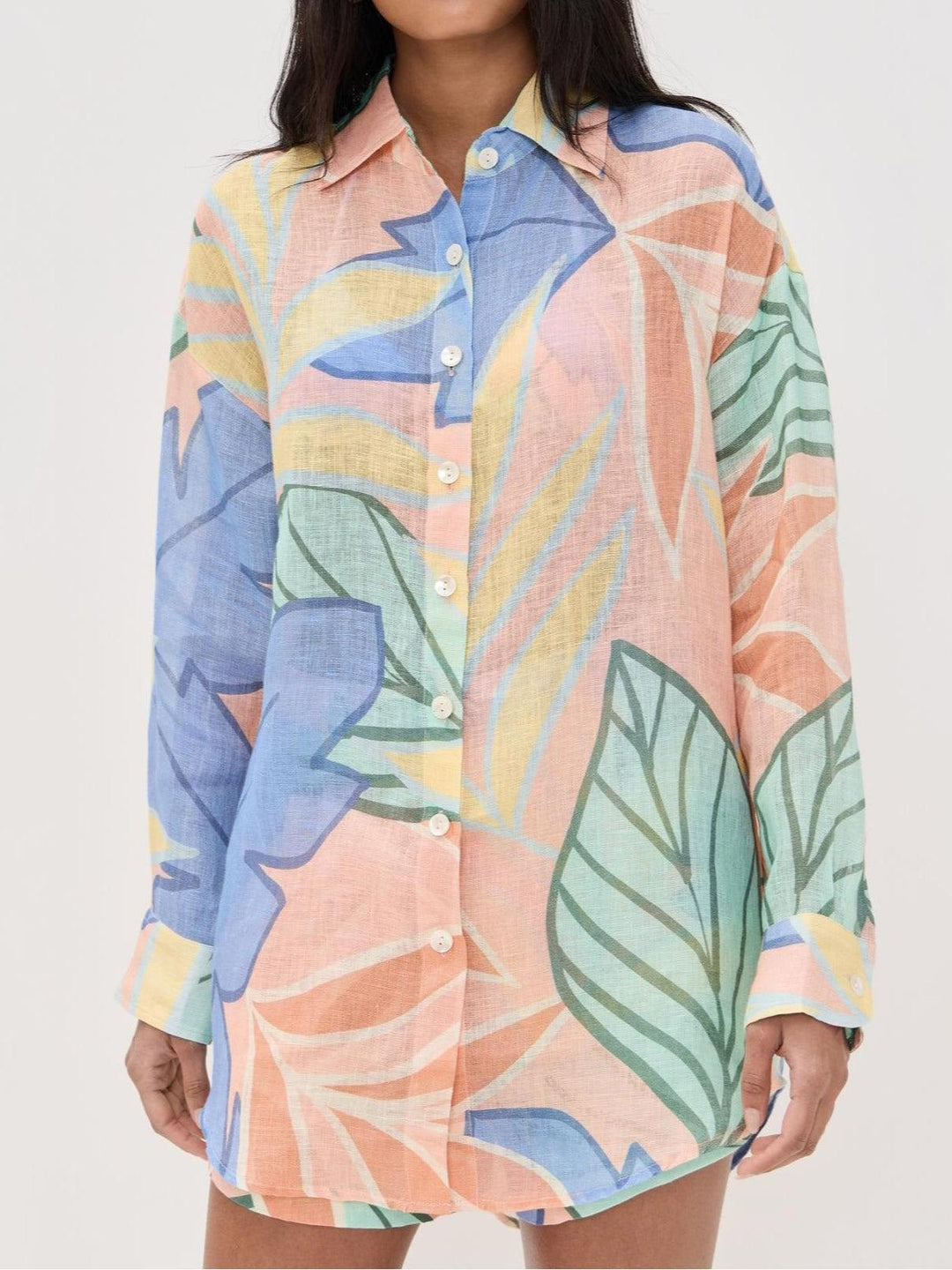 Jaelynn | Tropical Leaf Printed Short Set