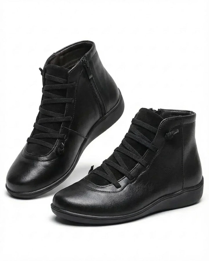 Carla – Lace-Up High-Top Ankle Boots