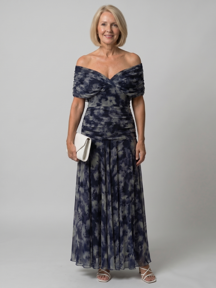 Ava | Off-Shoulder Flow Midi Dress