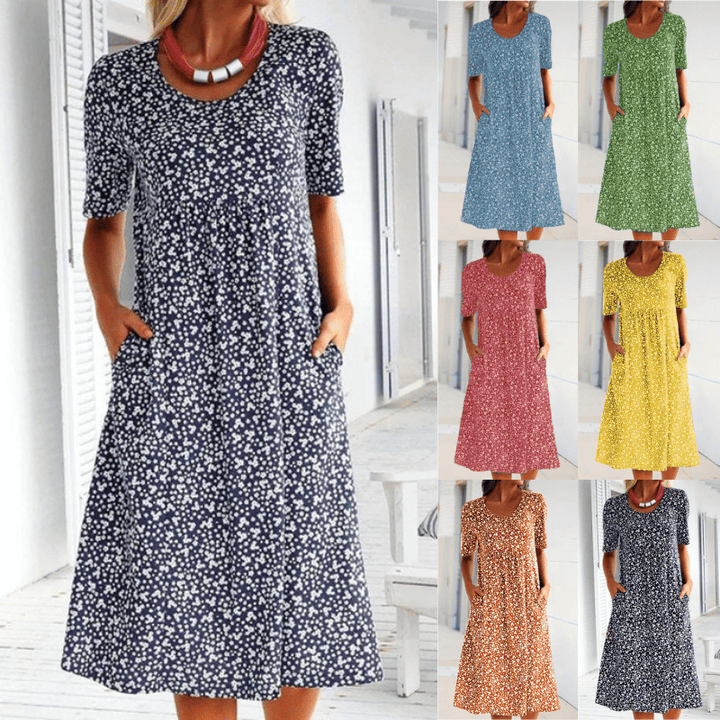 Dove | Round Neck Floral Dress