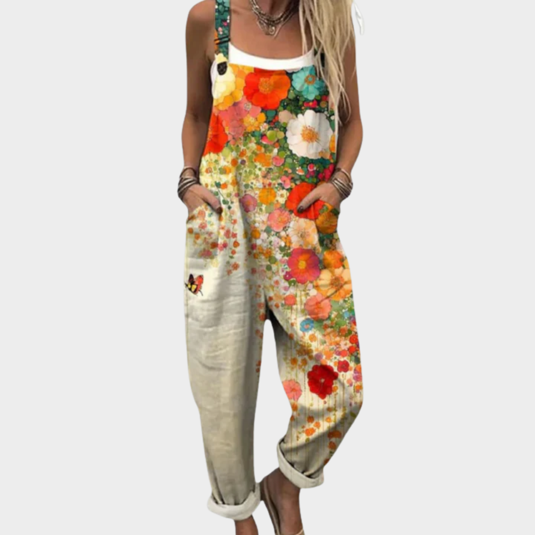 Amelia | Botanical Print Overalls