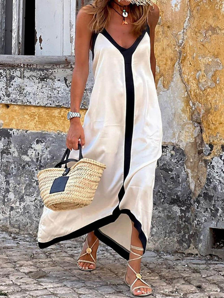Cassidy | Island Style Lavechic Colorblock Midi Dress Look