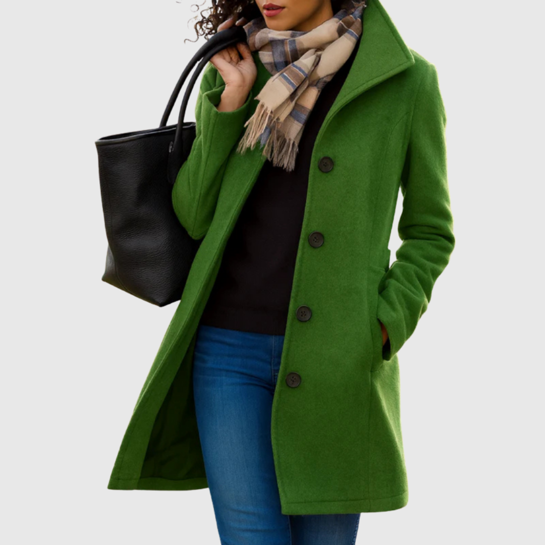 Delilah – Classic Tailored Button-Front Coat