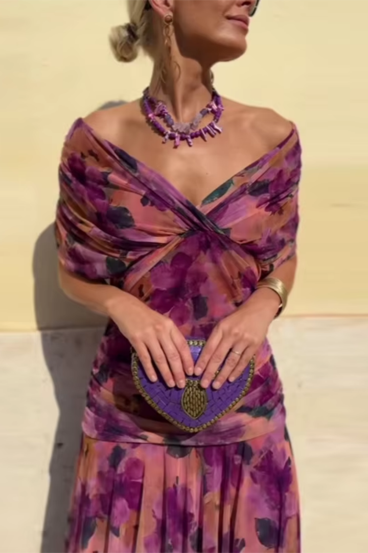 Iryna | Elegant Maxi Dress with V-Neck