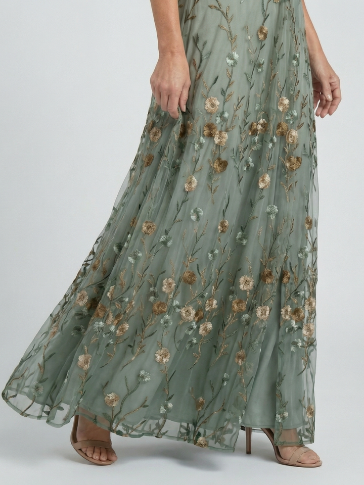 Abigail | Halter Bloom Flow Maxi Dress