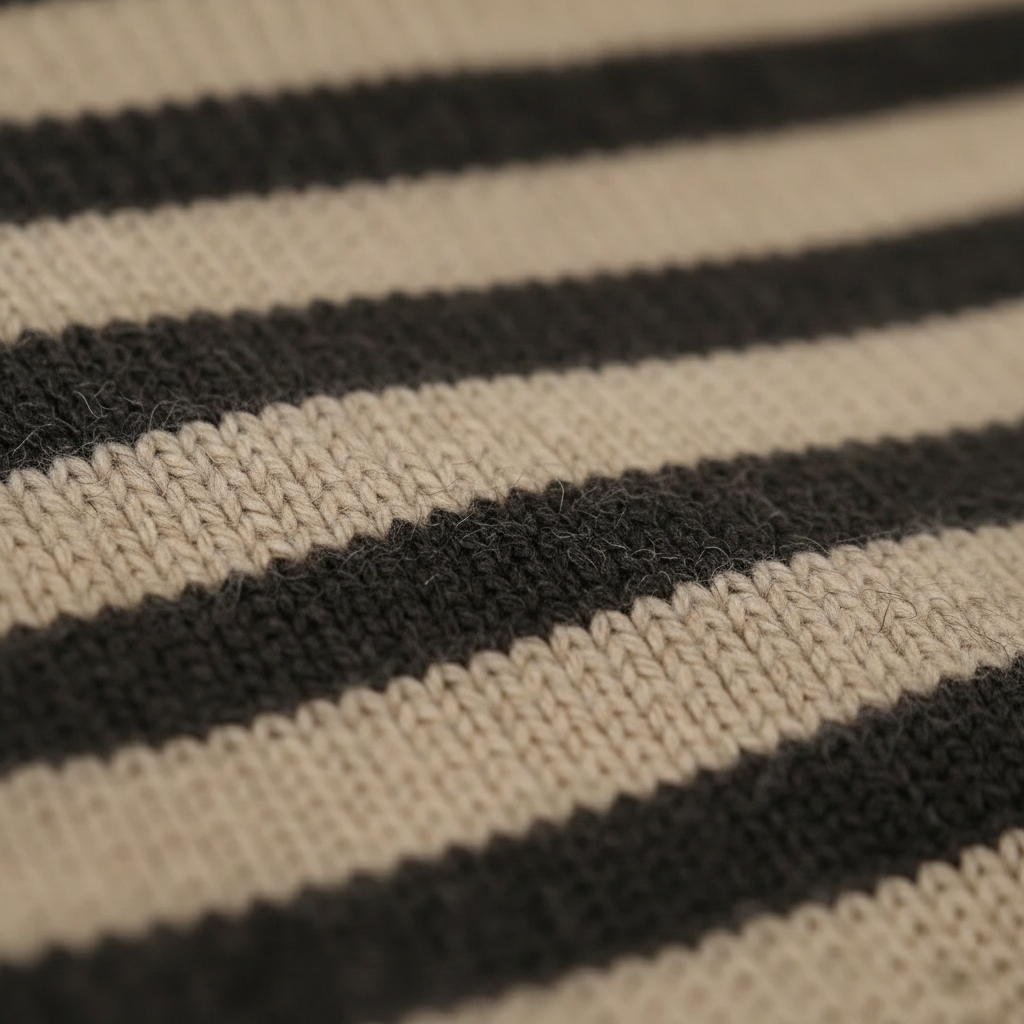 Millicent – Striped Turtleneck Knit Sweater