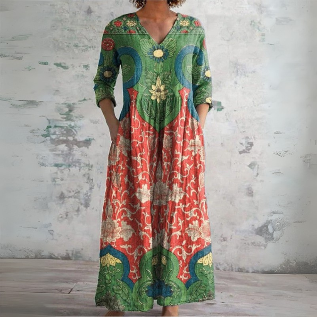 Giselle | Vintage Floral Maxi Dress