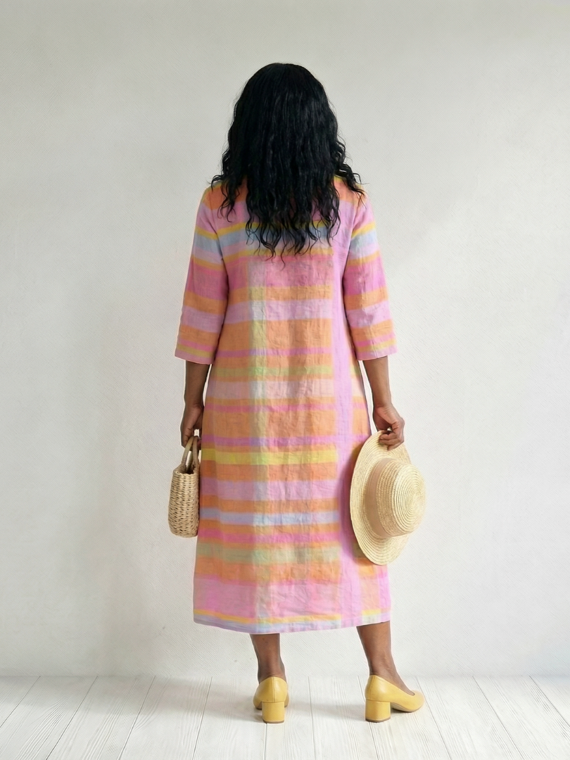 Sybella | Easy Drape Stripe Midi Dress