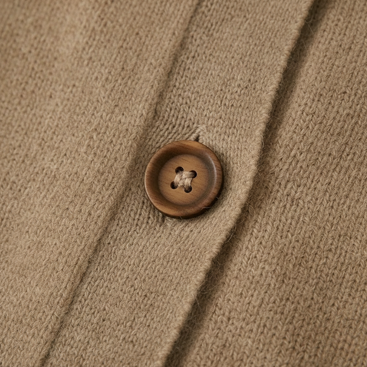 Donna – Button-Up Collared Knit Cardigan
