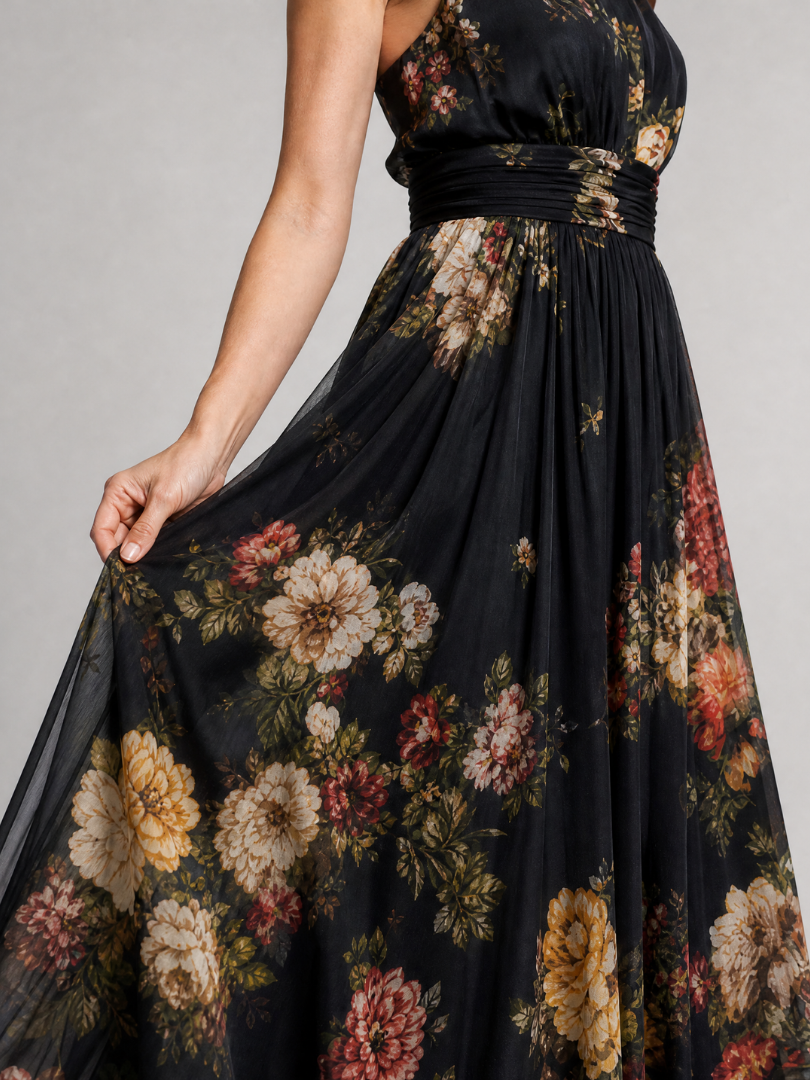 Grace | Floral Halter Midi Dress