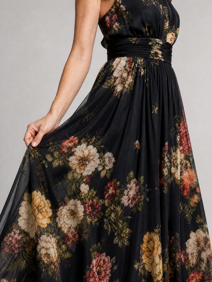 Grace | Floral Halter Midi Dress