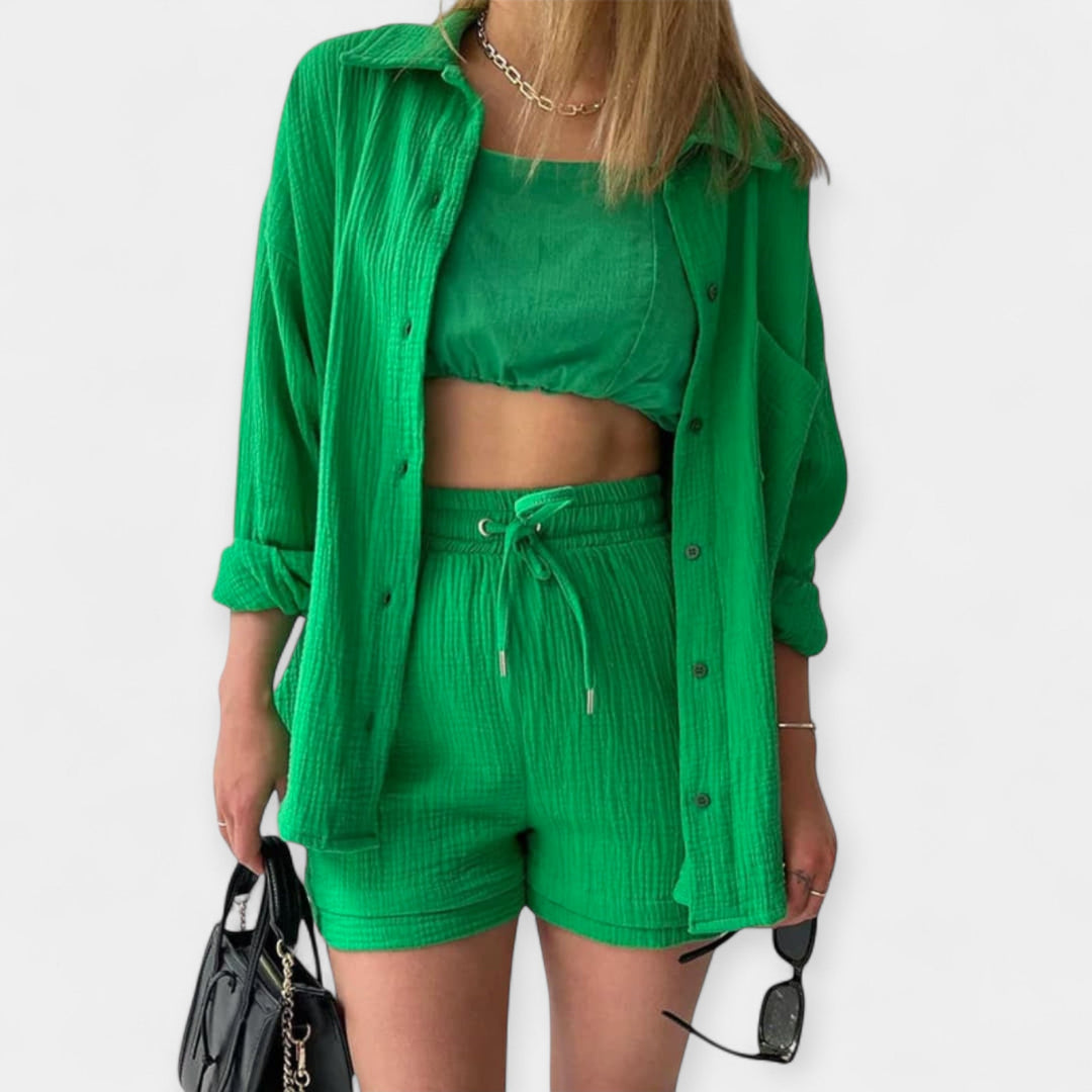 Promise | Color Summer Outfit - Top and Shorts