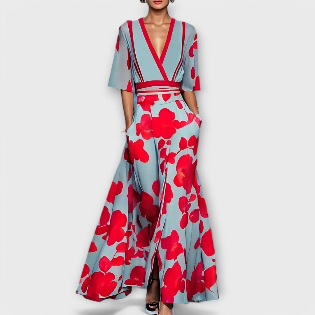 Marielle | Elegant Floral Wallet Dress