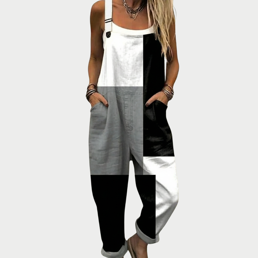 Bella | Black & Gray Overalls