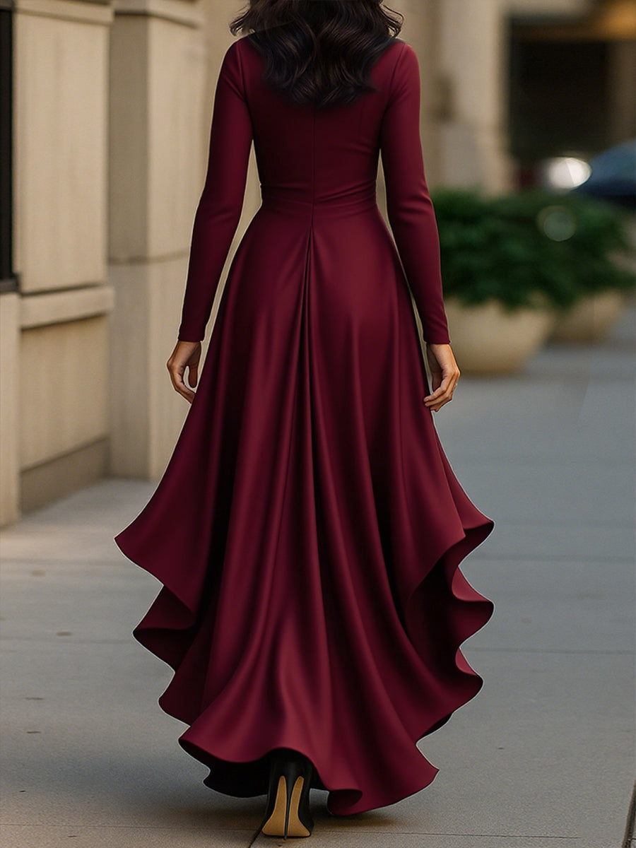 Camila | Draped Ruffle Maxi Dress