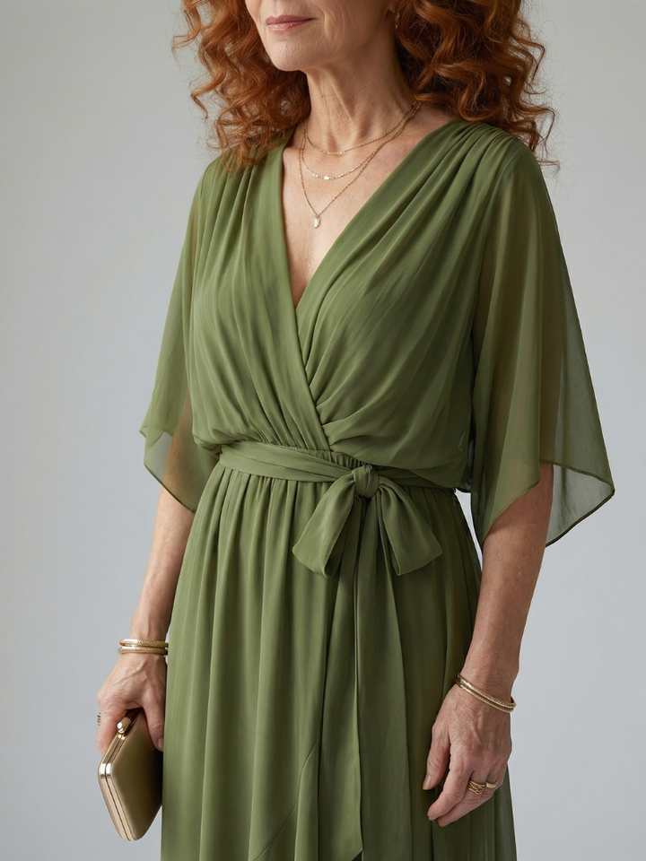 Alanna | Light Drape Midi Dress