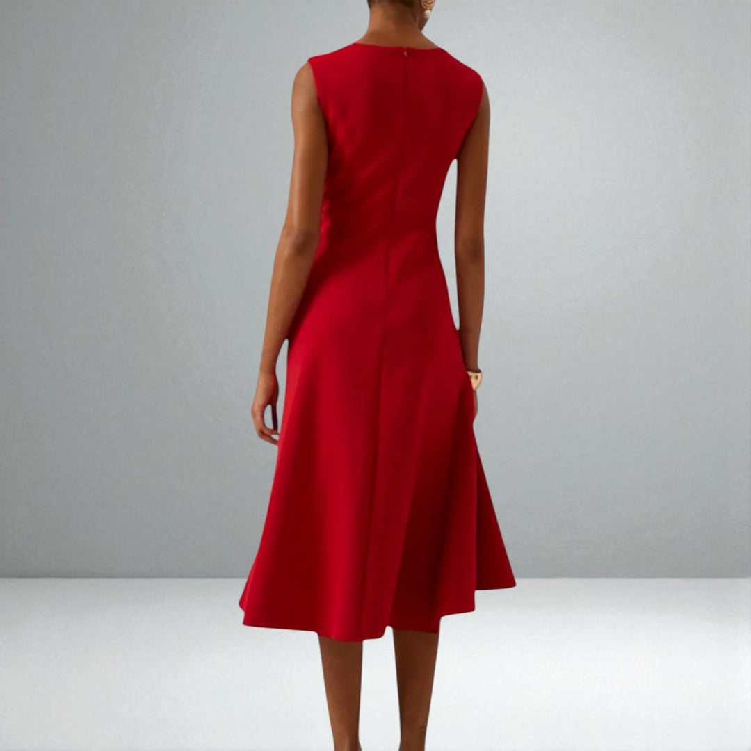 Therese | Elegant Draped Midi Dress