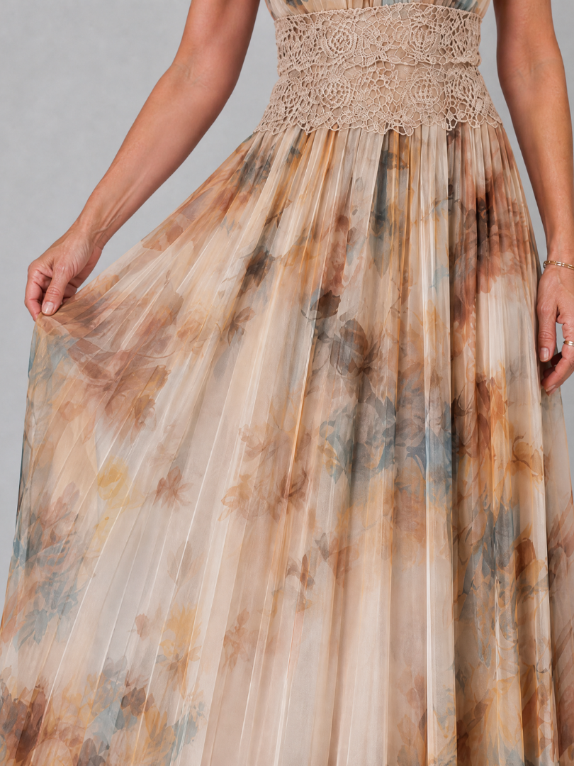 Hannah | Halter Lace Waist Maxi Dress